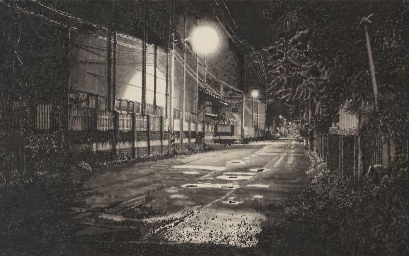 Alley-with-puddles